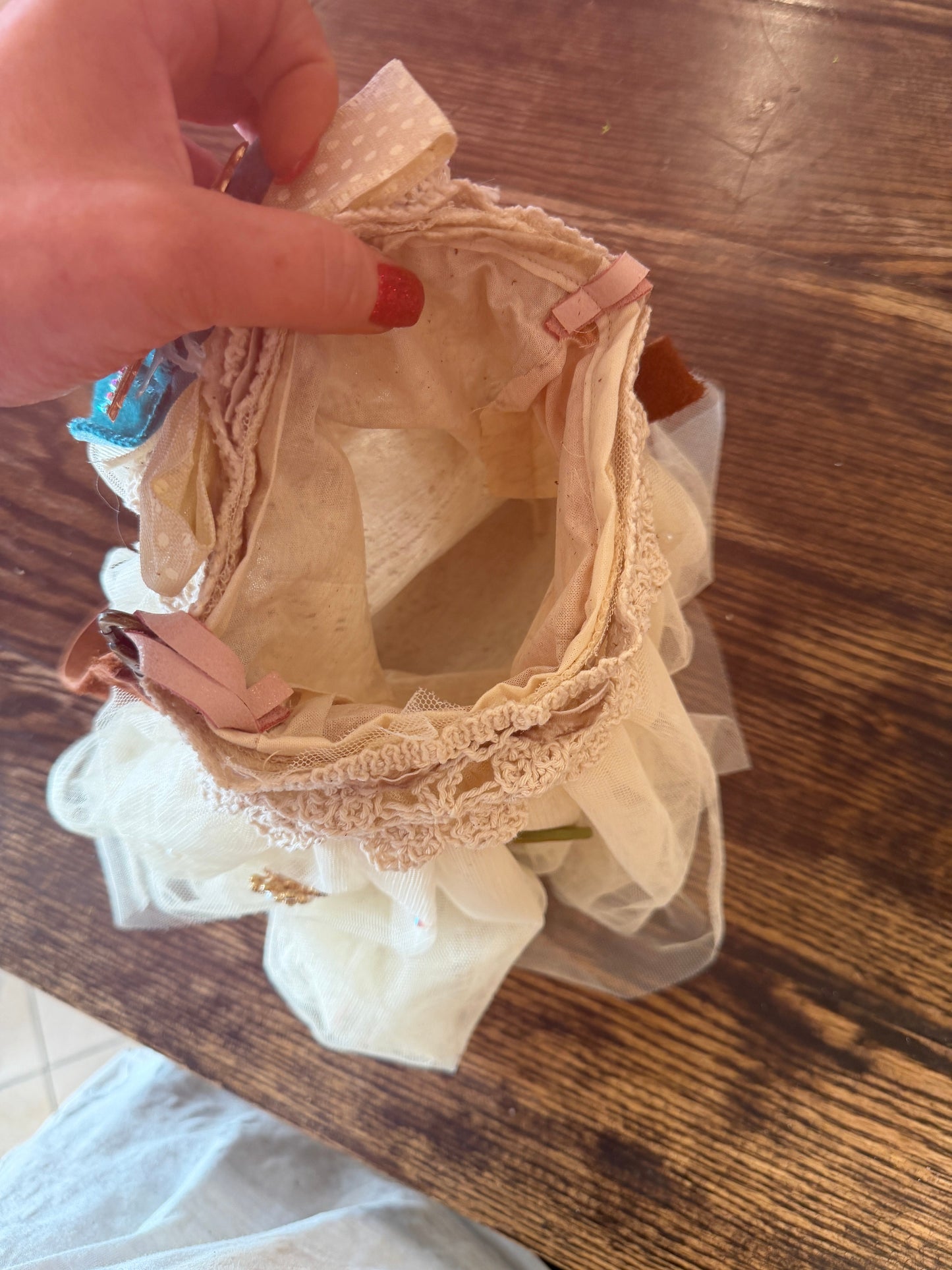 A Rare Bird- Lace Flower Purse