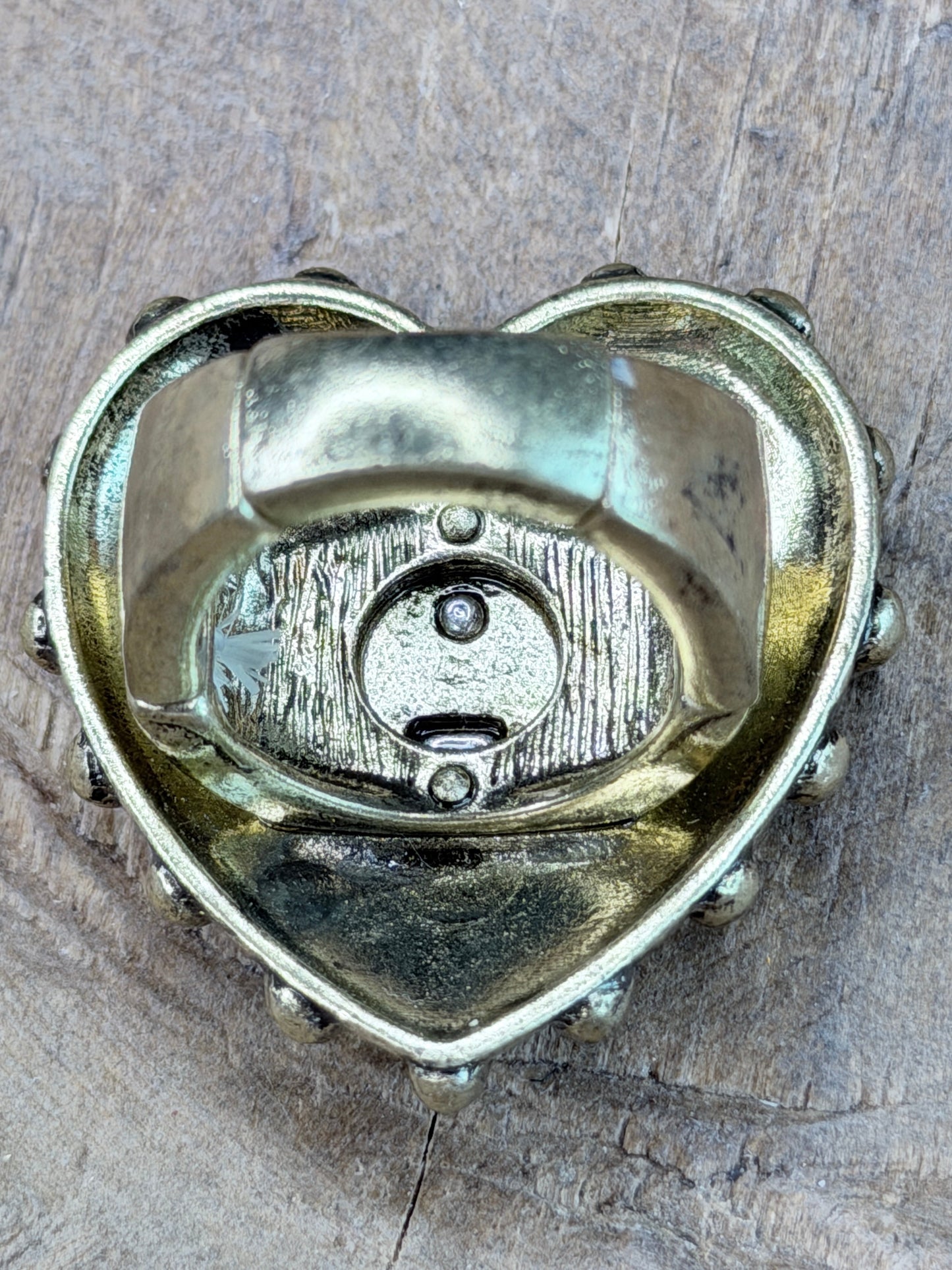 Golden Bee Heart Ring