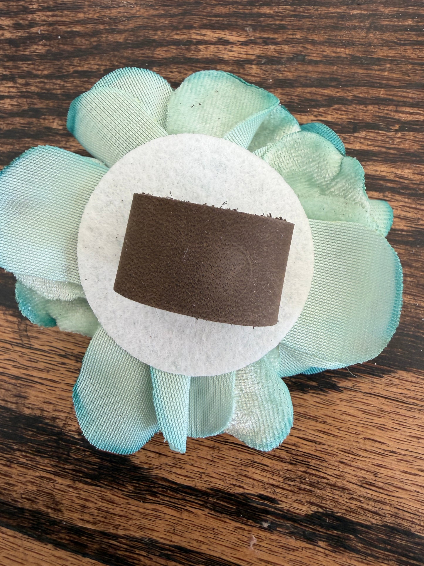 A Rare Bird- Flower Slide/Clip (Teal Pearls)