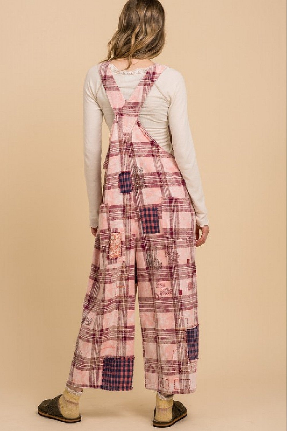 SALE BlueVelvet-Patchwork Jumpsuit (Pink) *Final Sale*