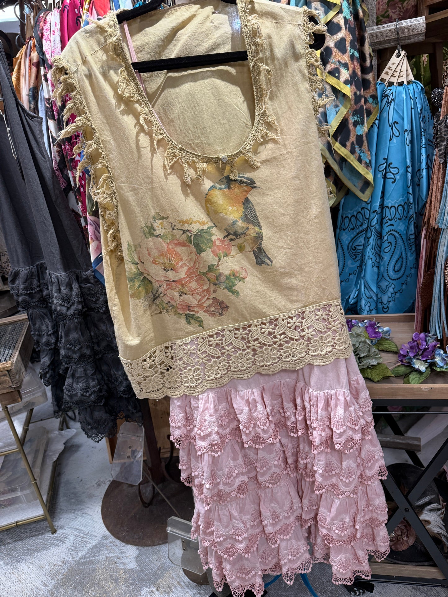 SALE A Rare Bird- Vintage Slip Dress (Pink) (Pre Order) *Final Sale*