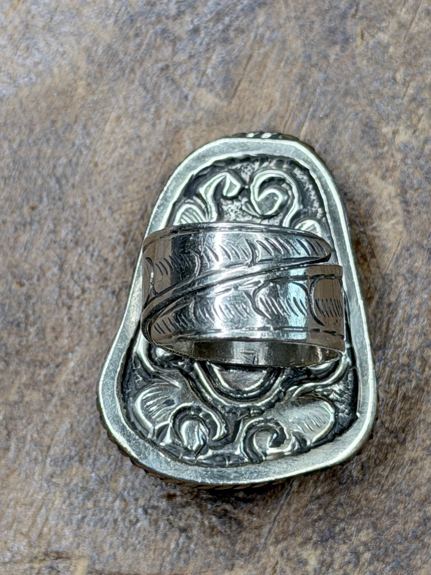 Abby Tibetan Silver Natural Cut Turquoise Ring