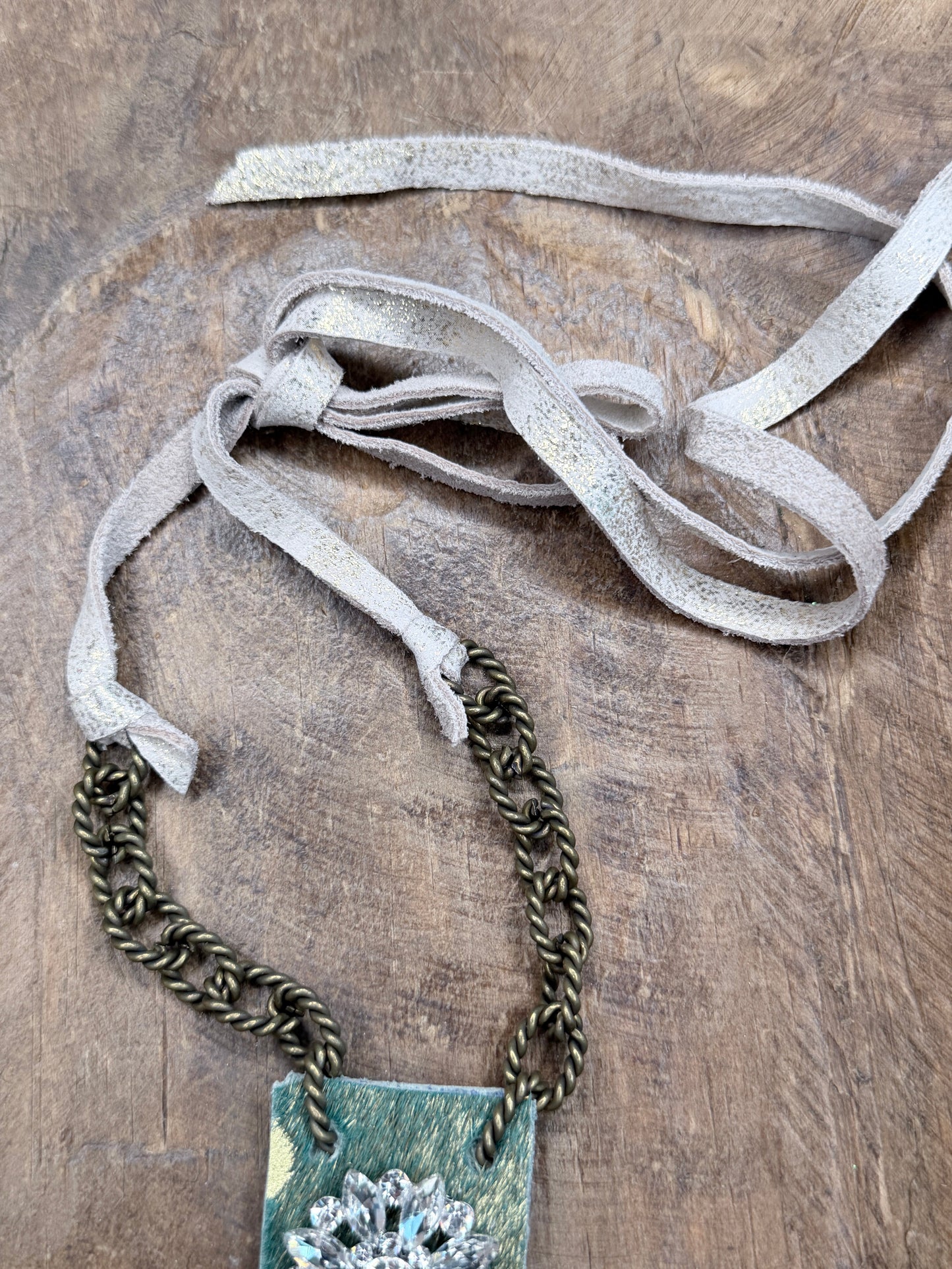 A Rare Bird- Vintage Crystal Belt Necklace
