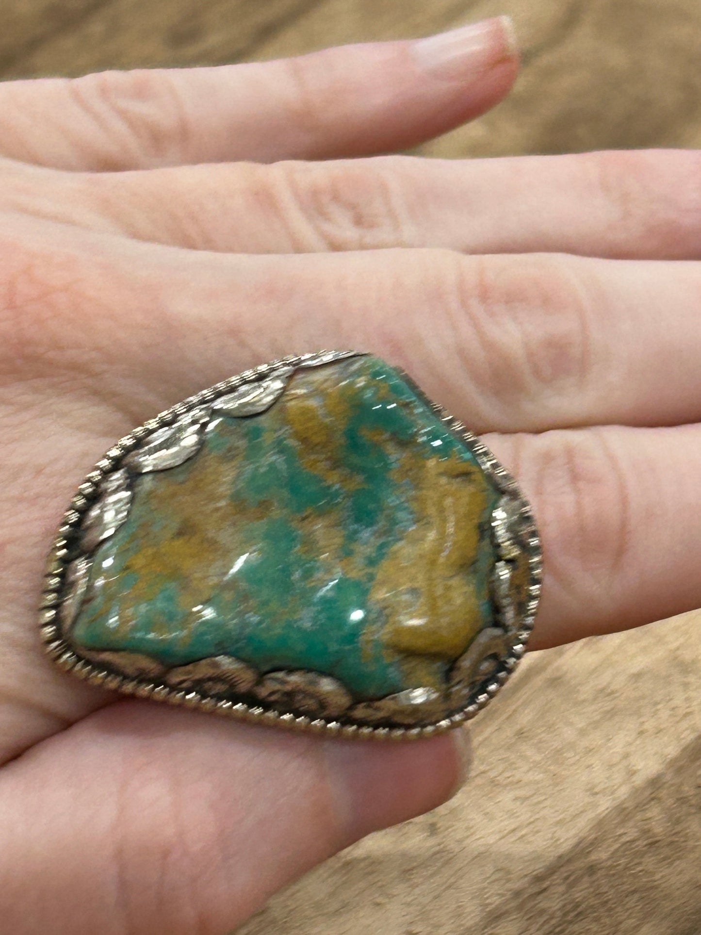 Tibetan Silver Eclectic Turquoise Ring E