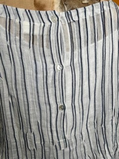 FINAL SALE! Paper Lace- Sheer Striped Overlay (White Stripe)