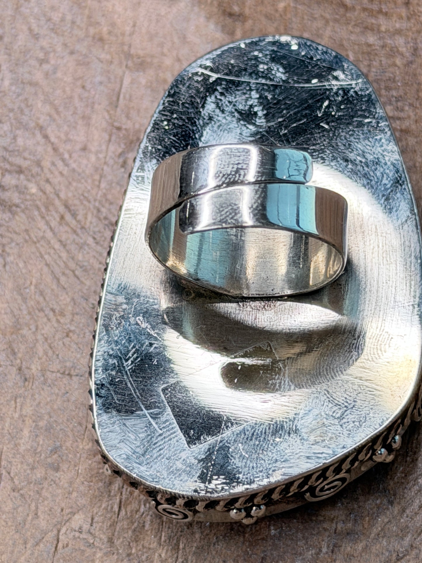 German Silver Mohave Purple Turquoise Ring (B)