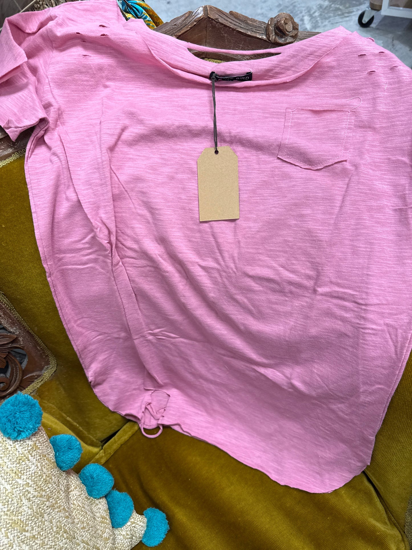 Rare Bird- Rose Rag Tee