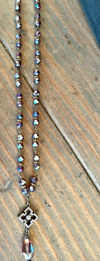 Lost & Found - Short Iridescent Crystal Necklace