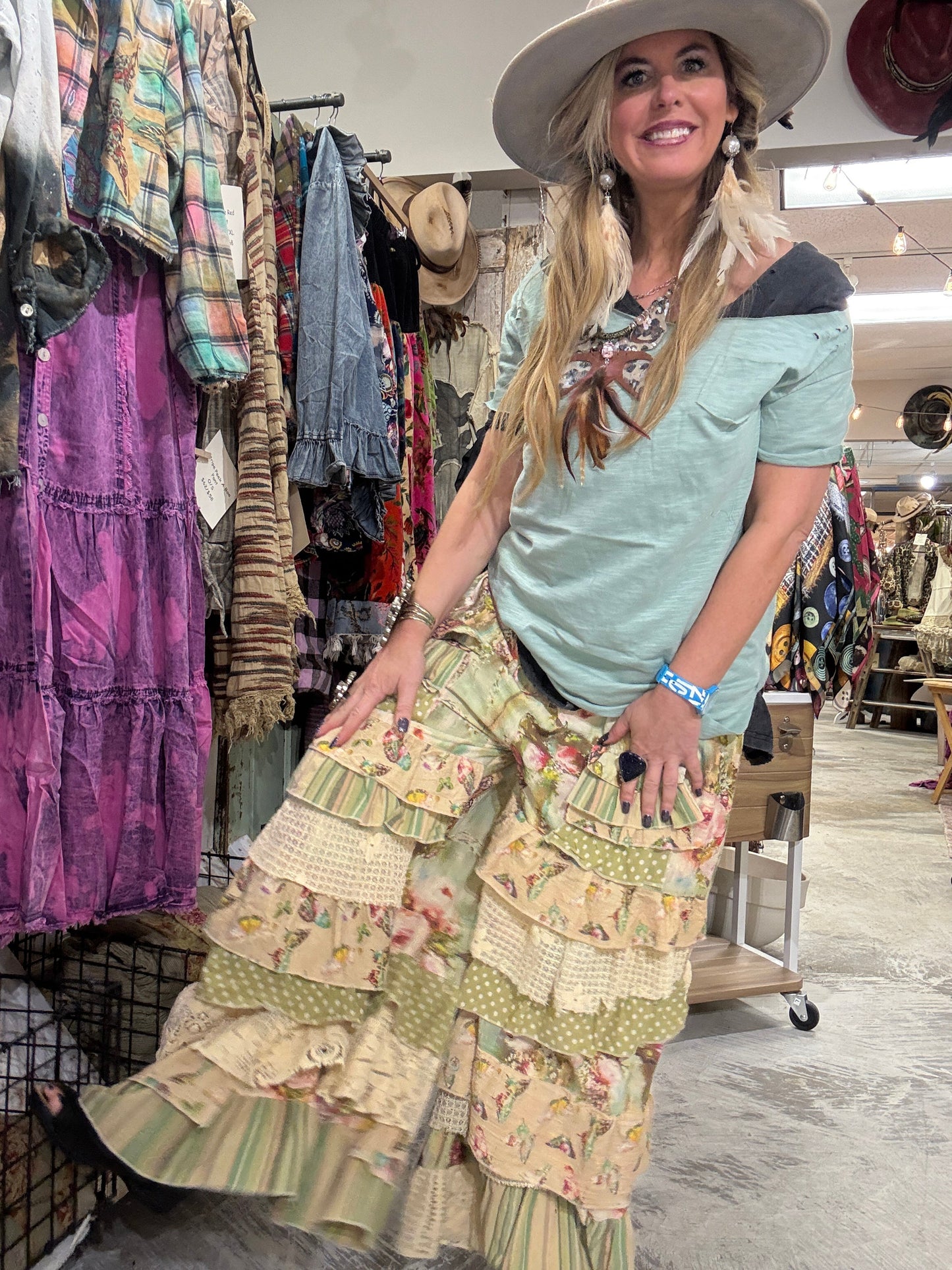 SALE A Rare Bird-Butterfly Ruffle Pant *Final Sale*