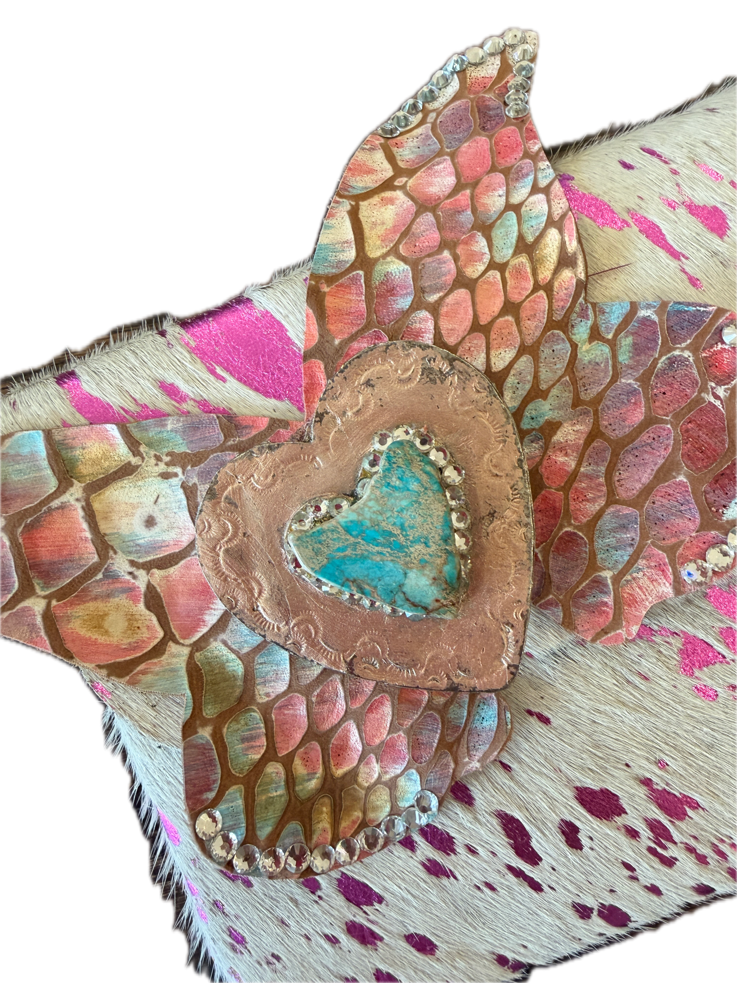A Rare Bird- Leather Butterfly Clutch