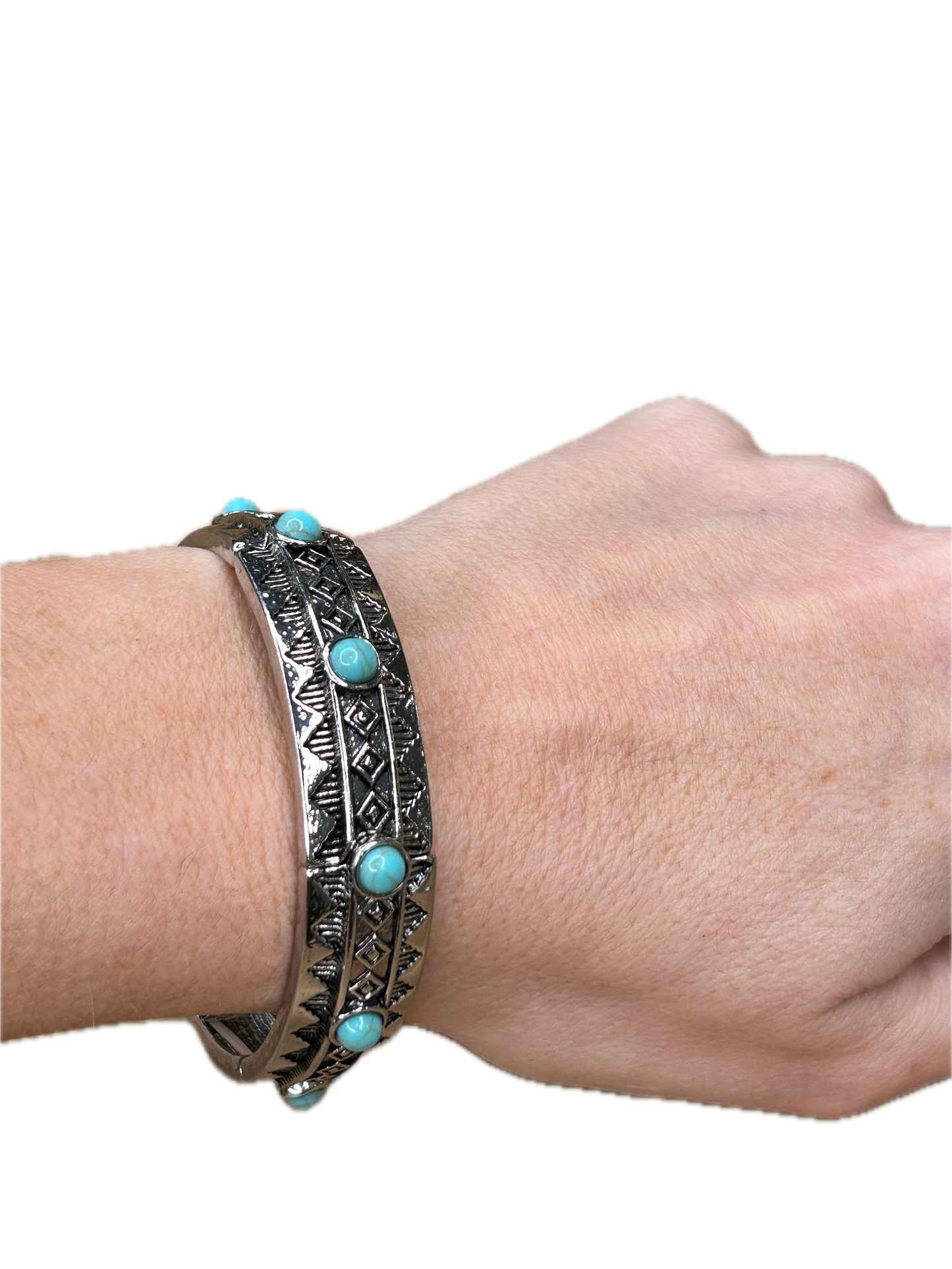 Turquoise Cabochon Stretch Bracelet