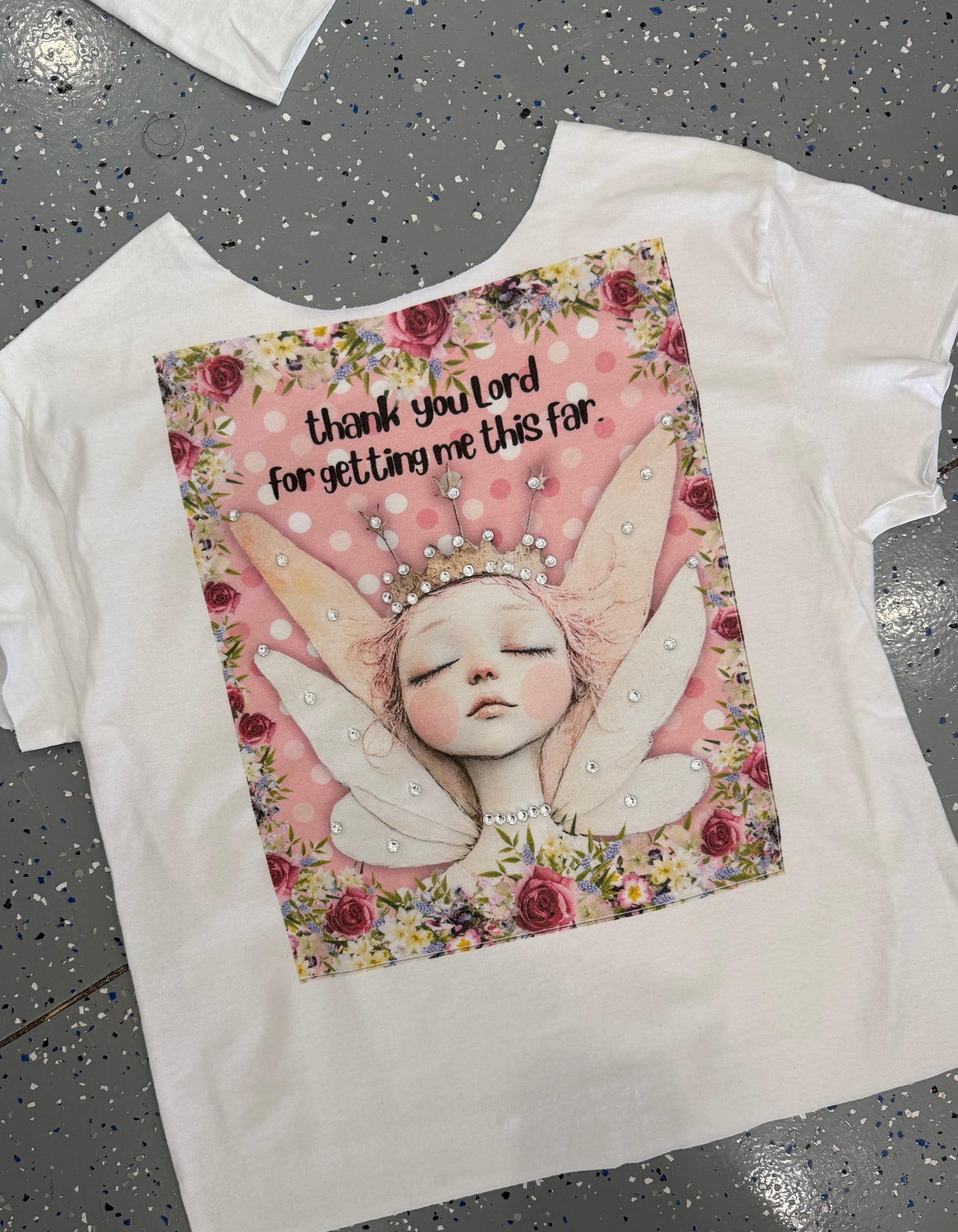 Thank You Lord T-Shirt (Christy Cut) (No Bling) - Indigo Blue *Final Sale*