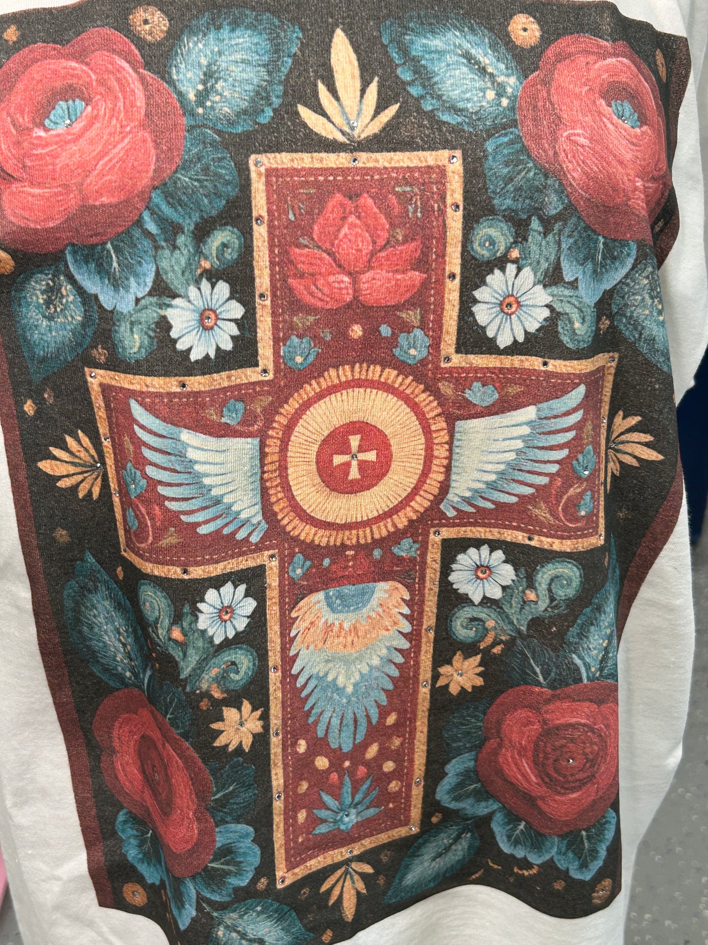 Winged Cross T-Shirt (Christy Style) - ERR Original *Final Sale*