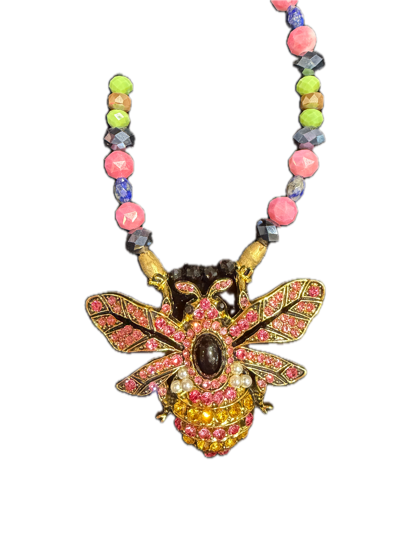 PREORDER A Rare Bird- Glitzy Bumble Bee Necklace