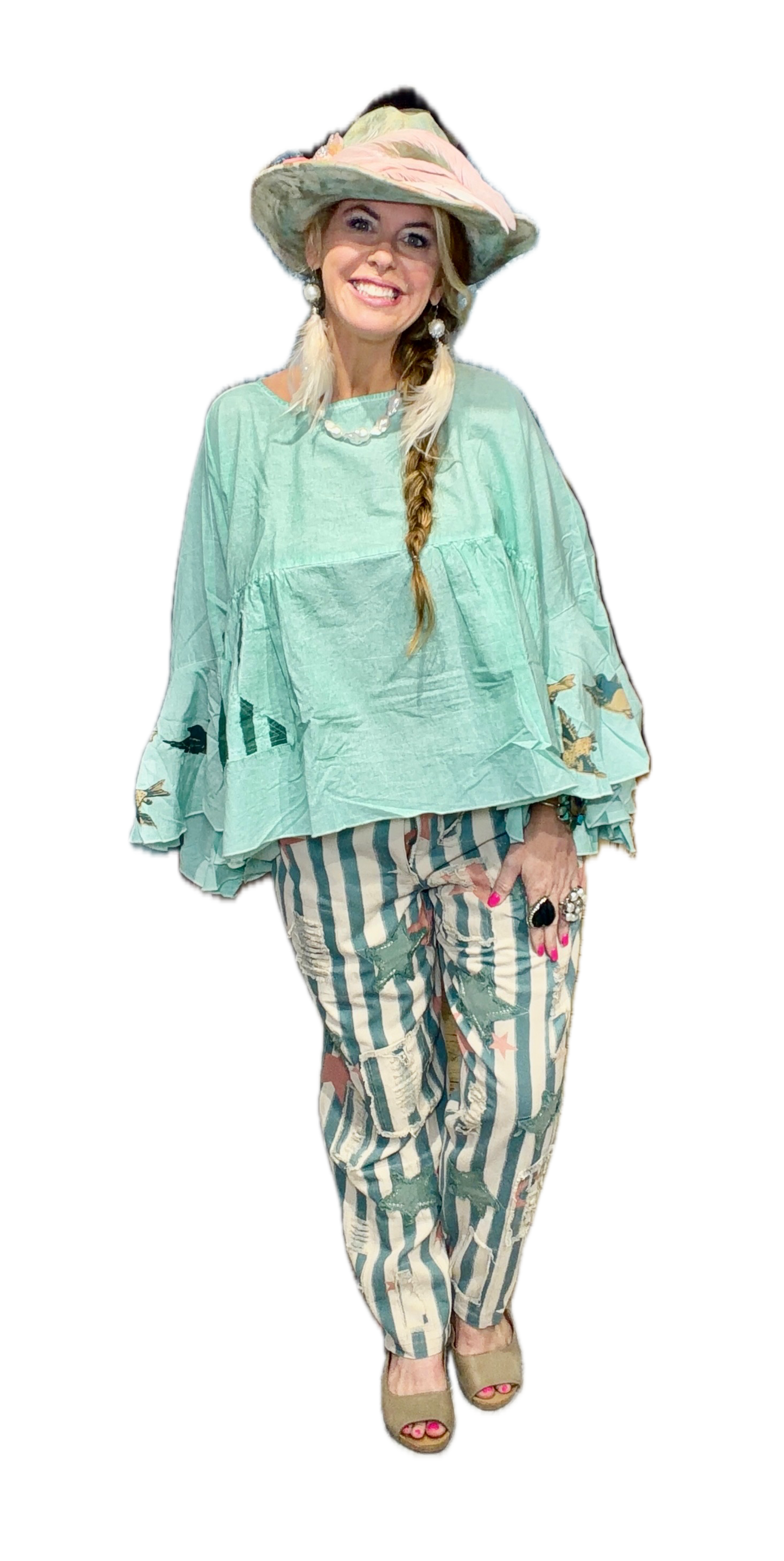 A Rare Bird- Stripes and Stars Pants