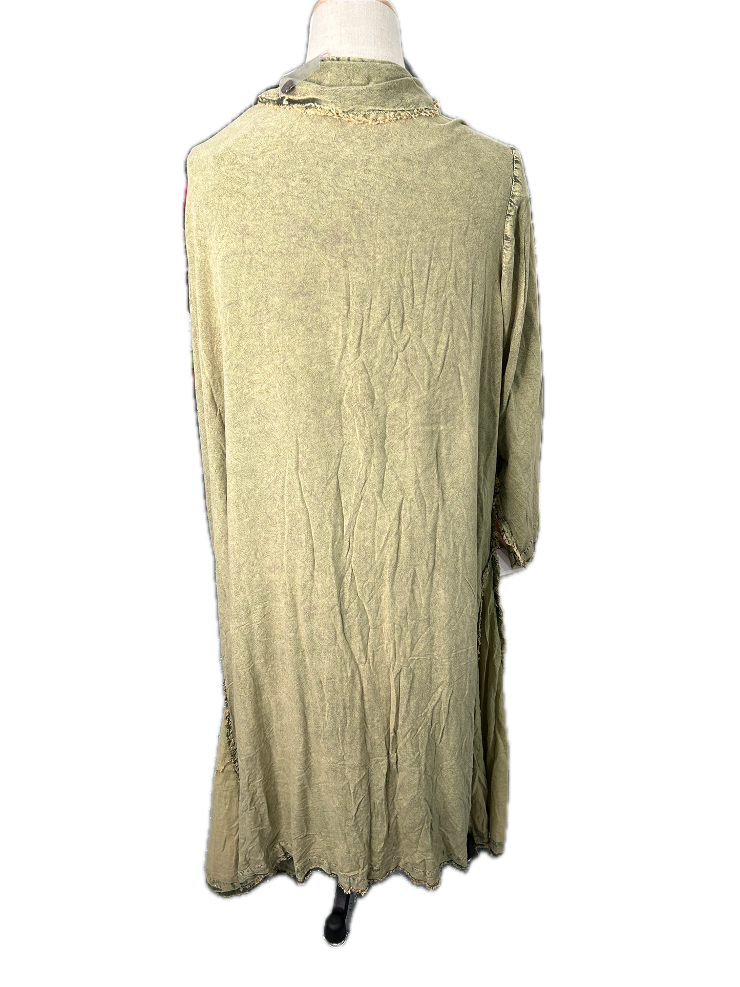 A Rare Bird- Distressed Duster *Final Sale* (Olive)
