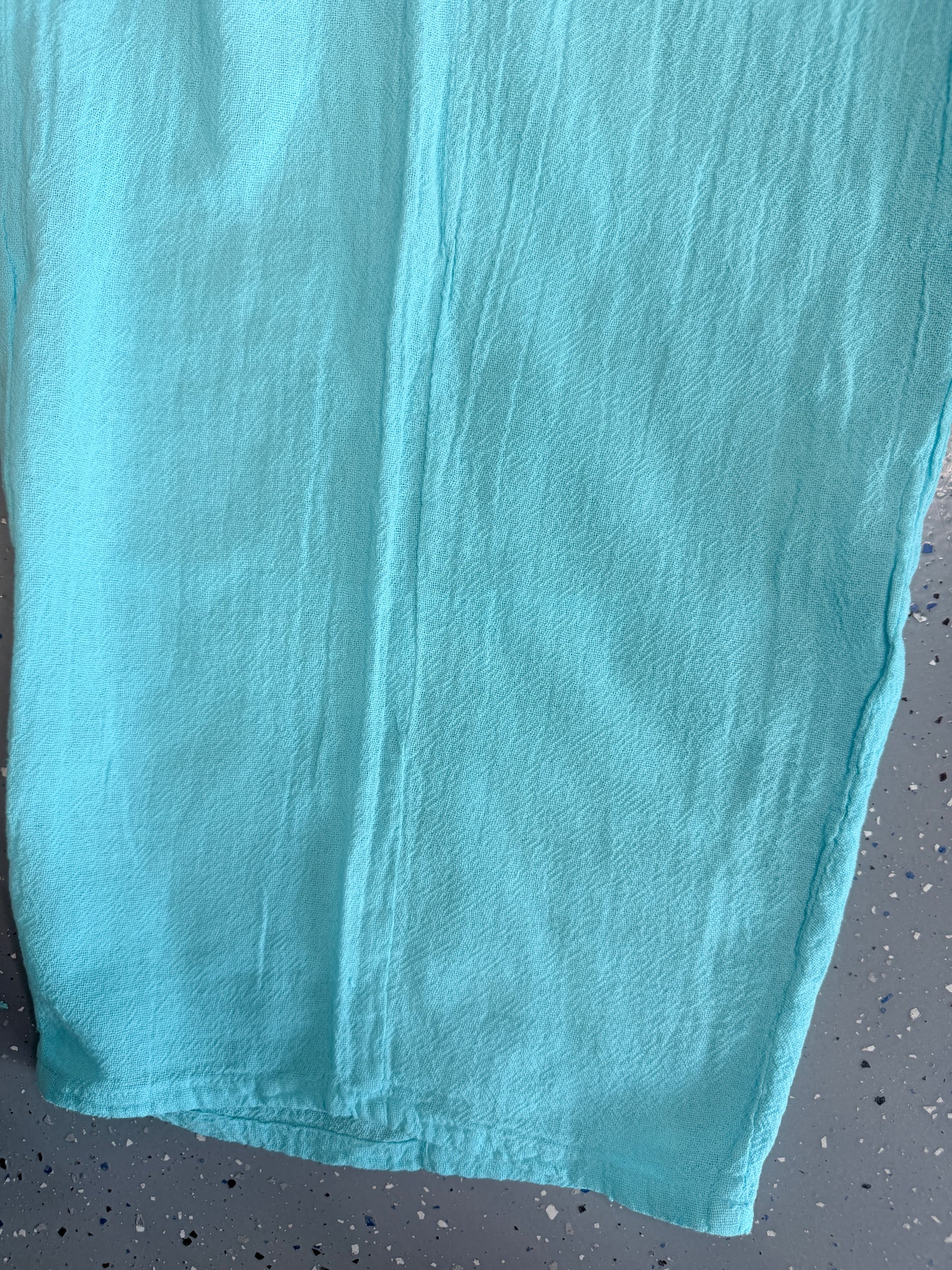 Sea Breeze- Flowy Cotton Pants (Lagoon Blue)