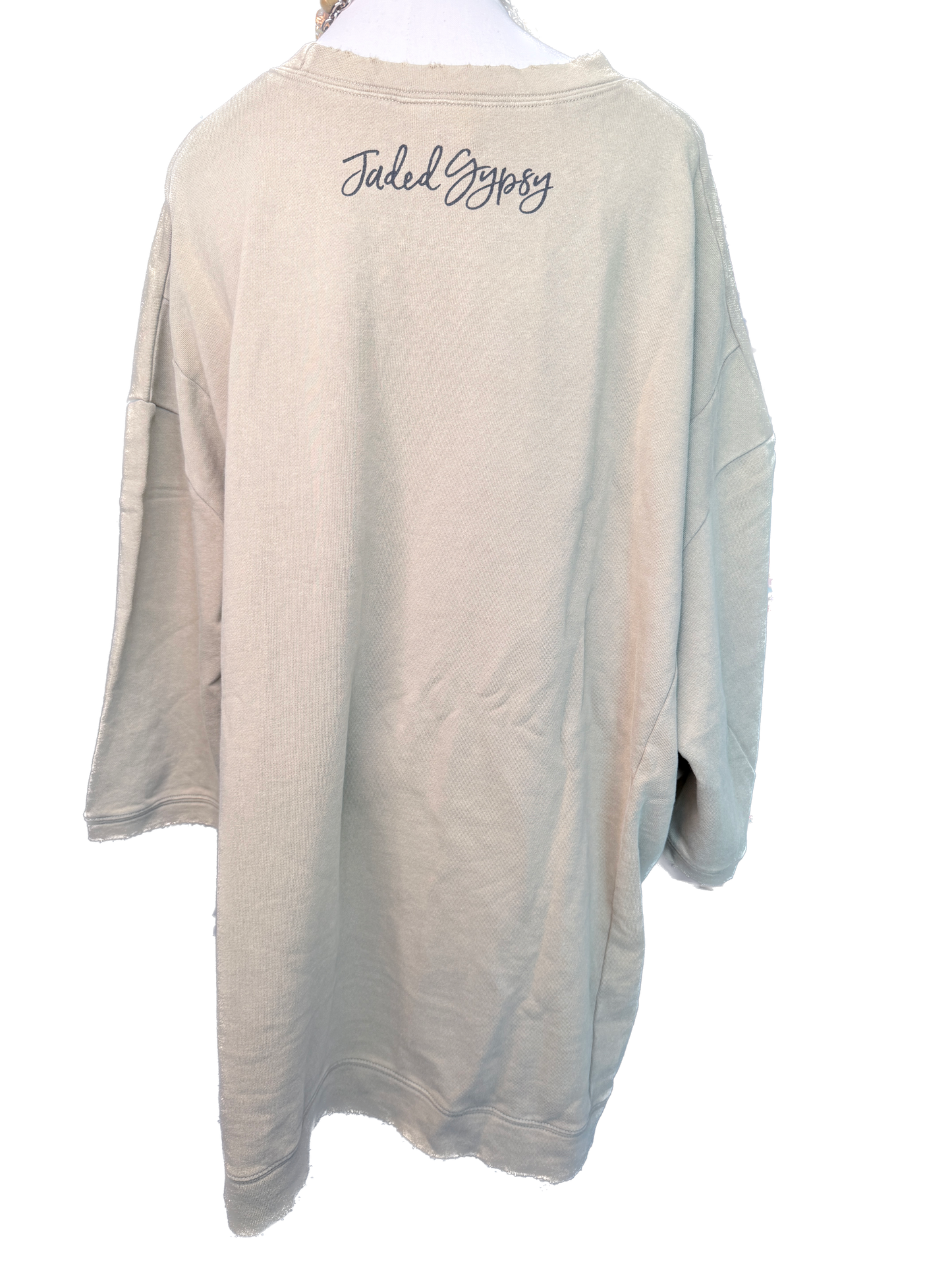 Jaded Gypsy- Dance With The Moon Sweatshirt (Olive Sacred Heart)