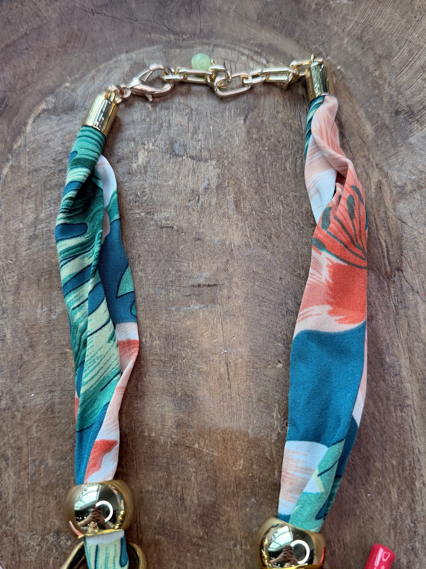 Chunky Multi-Color Beach Scarf Neckalce