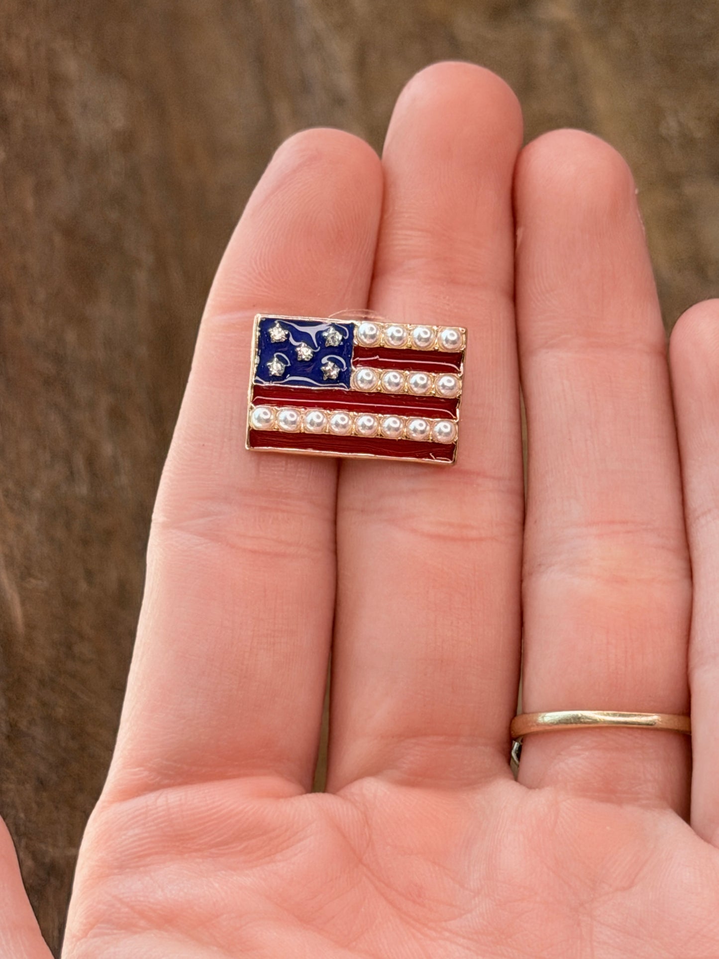 Pearls of Patriotism Earrings