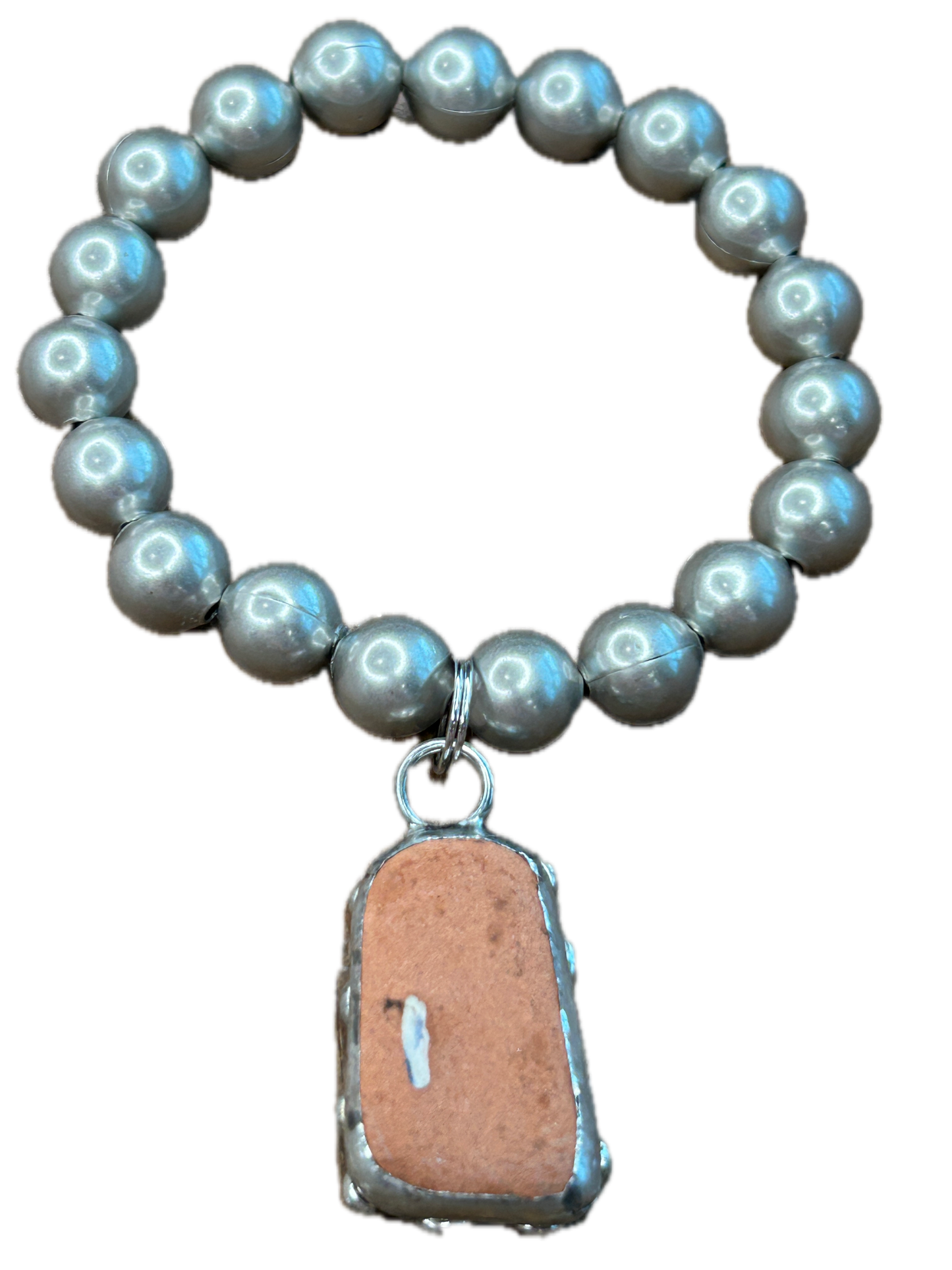 Soldered Clay Charm Bracelet (Blue)