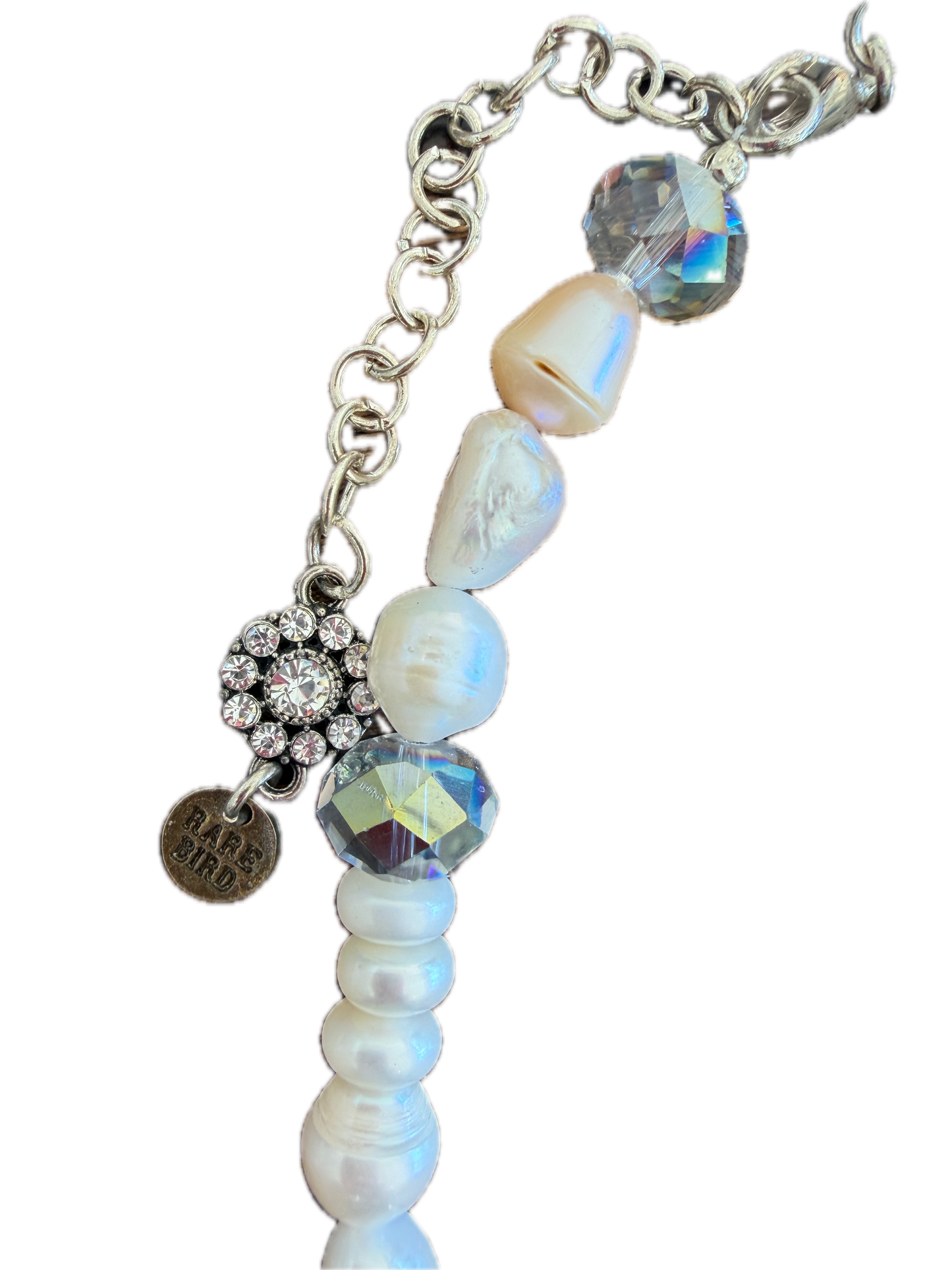 A Rare Bird- Short Pearl and Iridescent Necklace