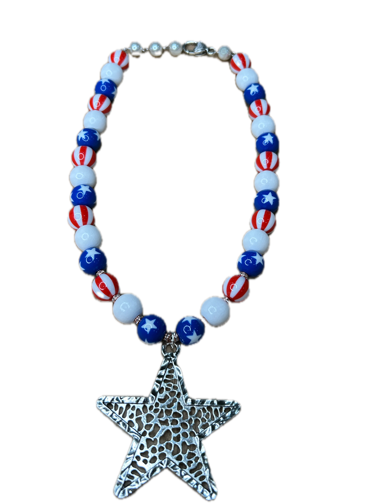 Stars and Stripes Necklace (Eclectic Ruby Red Original)