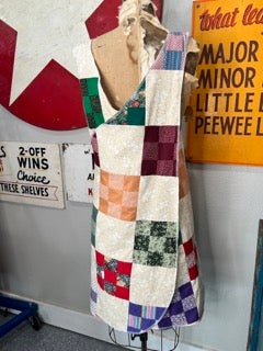 Handmade Quilted Smock Checkered Squares 2 *Final Sale*