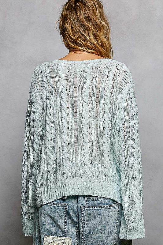 POL- Lightweight Sweater PREORDER *Final Sale* (Powder Blue)
