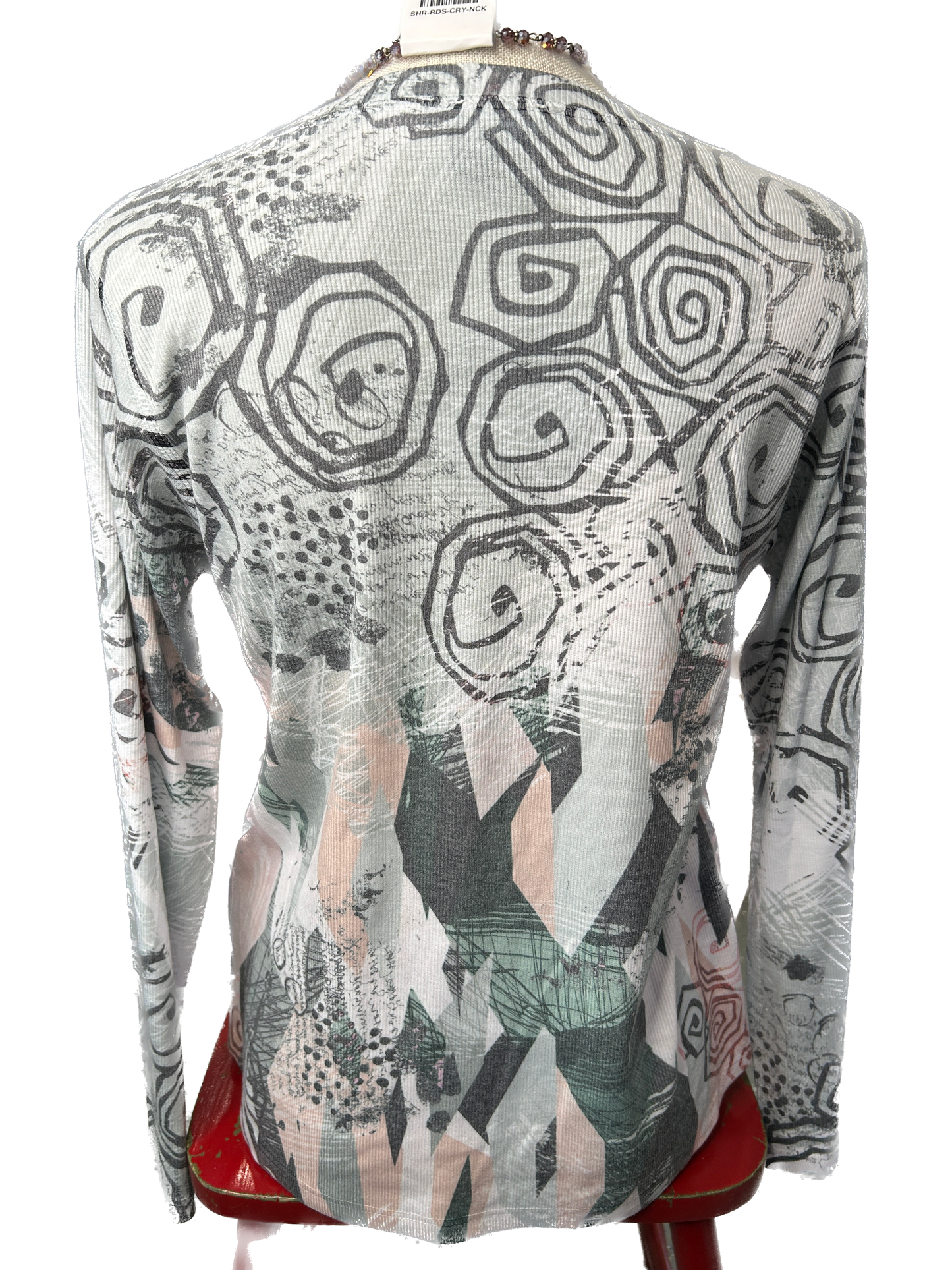Abstract Ripple Long Sleeve Top *Final Sale*