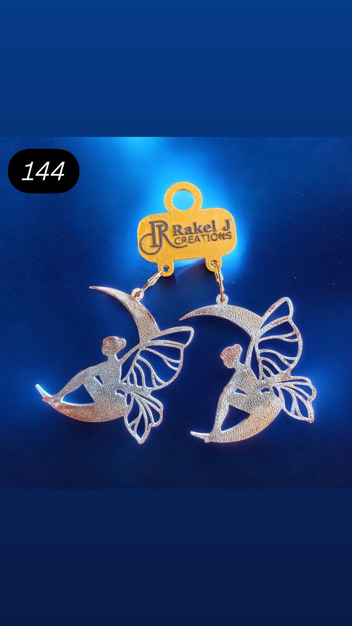 144 Rakel J Creations- Fairy Moon Earrings
