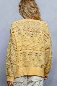 POL-Long Sleeve Cardigan (Dandelion) *Final Sale*