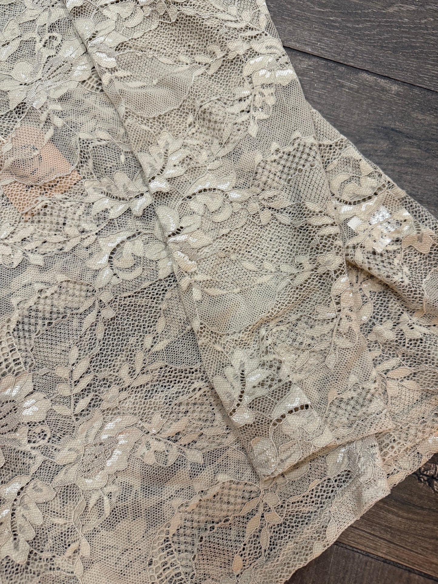 Rare Bird- Lace Layer Shirt (Tan) (pre order)
