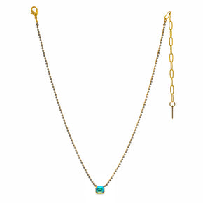 RHYS NECKLACE IN AQUA BOHEMICA CHAMPAGNE (IN STOCK)