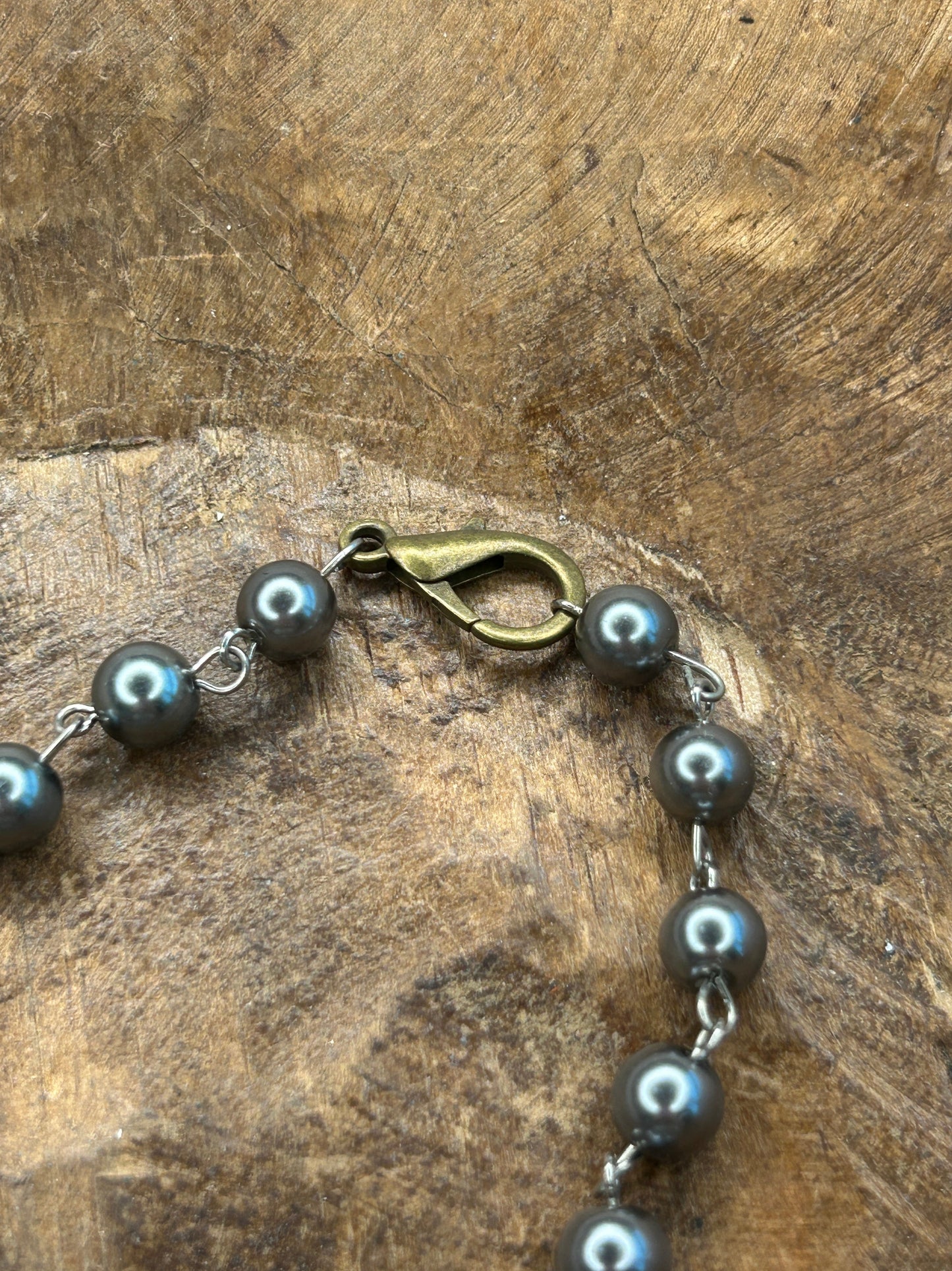 Large Silver Flower Necklace
