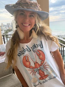 Lucky Lobster T-Shirt (Christy Cut) (With Bling)