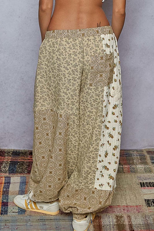POL - Crochet Patchwork Pants (Sand Multi)