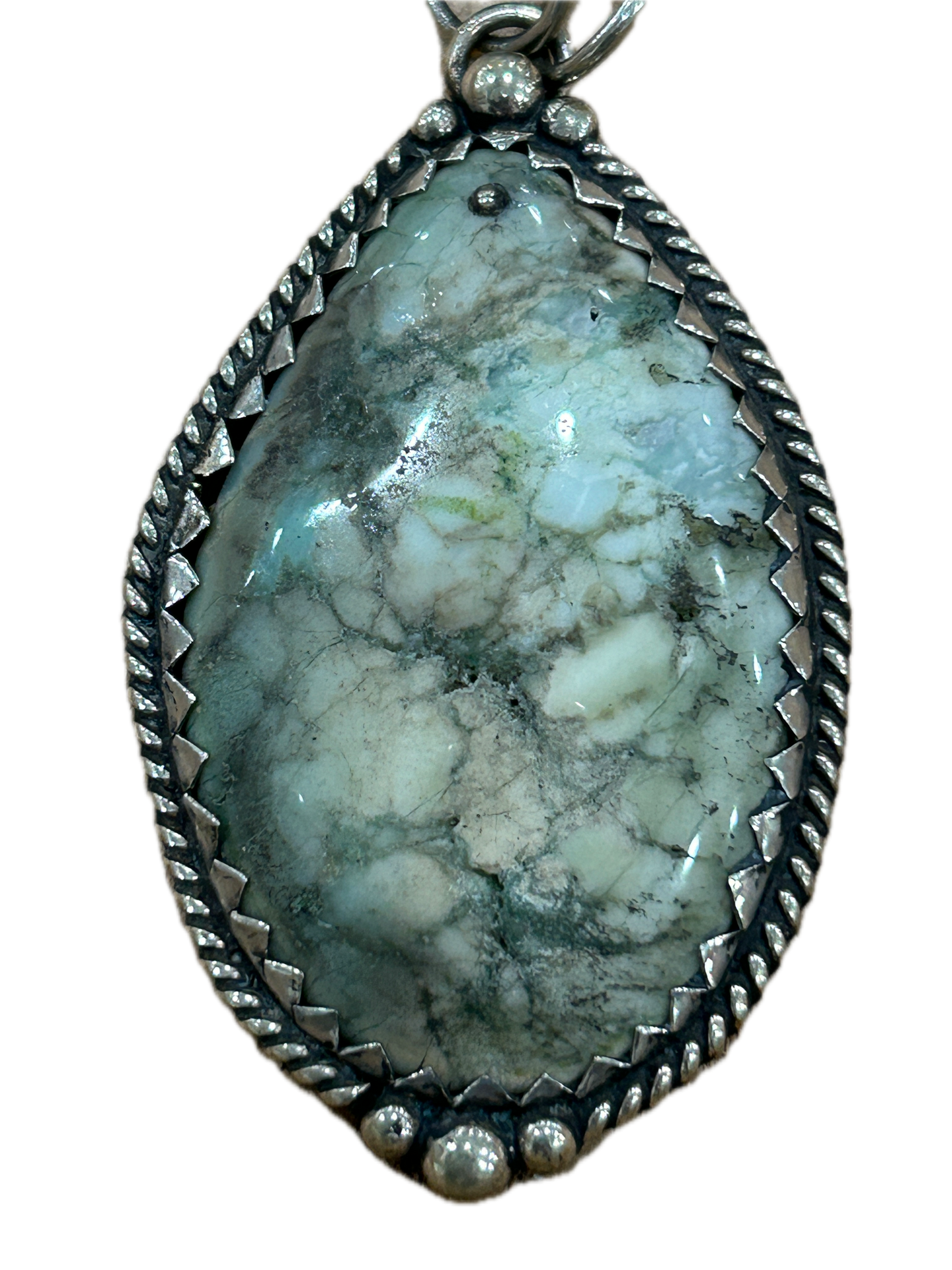 German Silver RIver Opal Necklace
