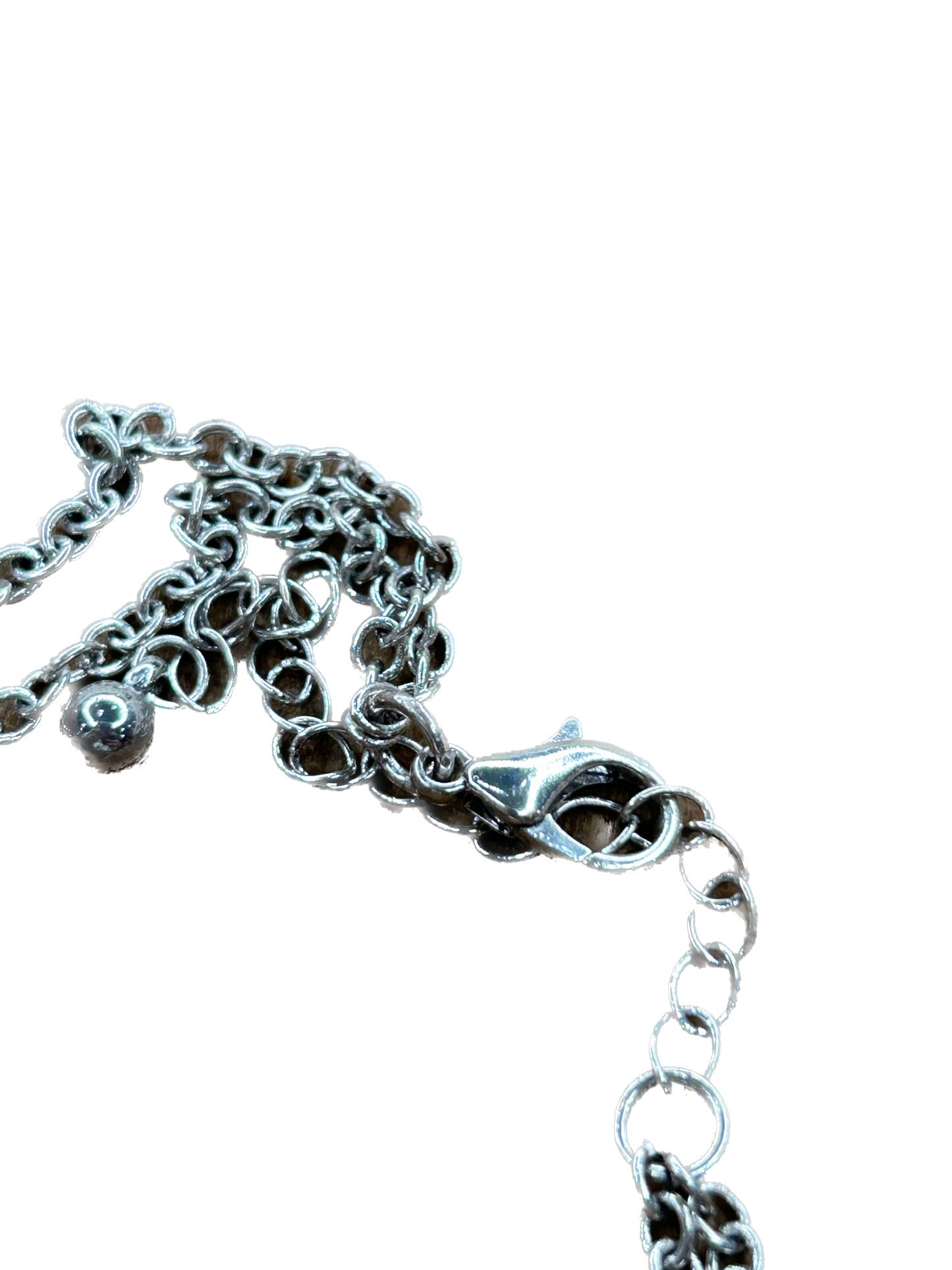 SALE Art By Amy- Long Silver Domino Necklace (10)