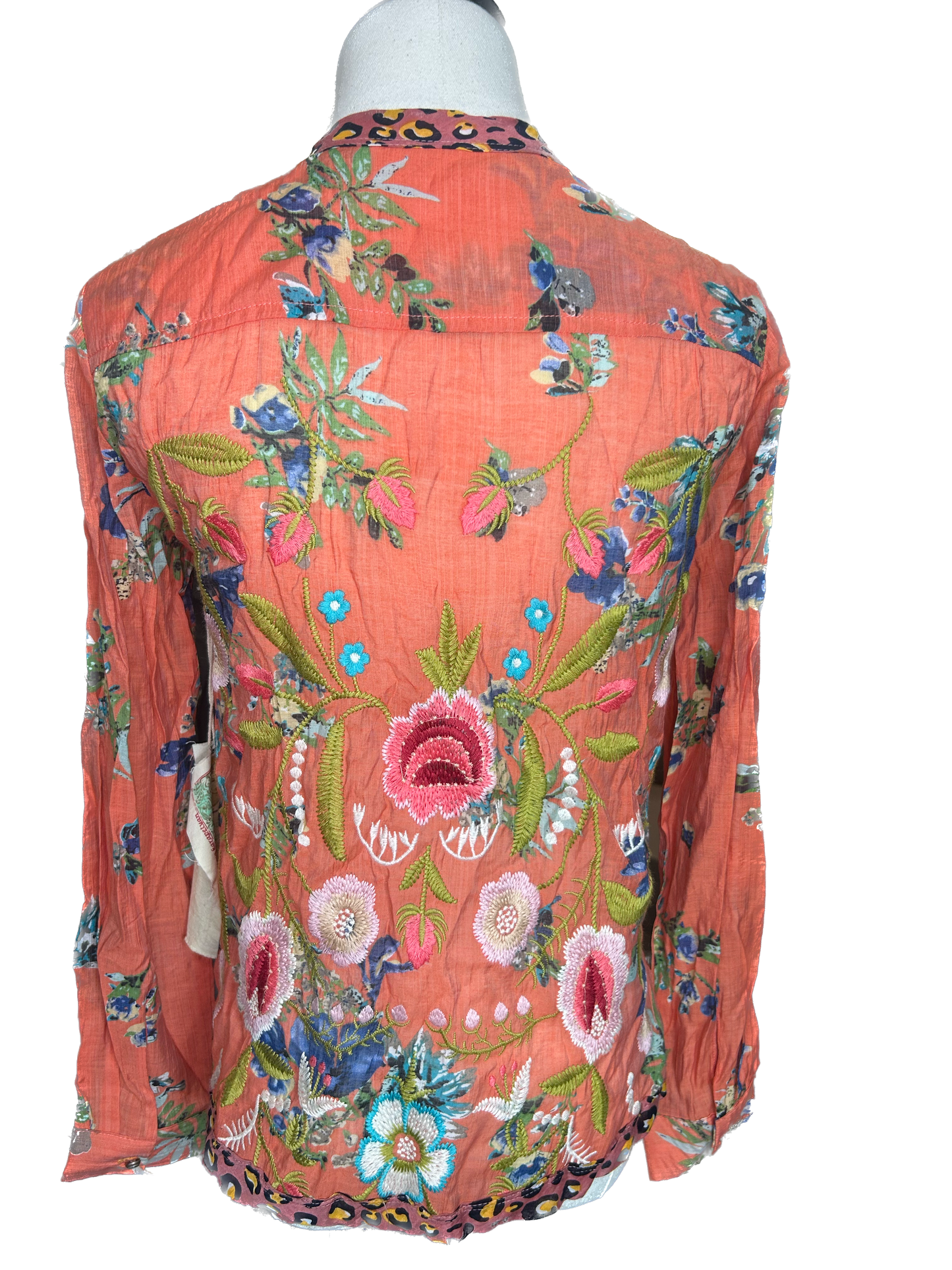 Aratta- Floral And Cheetah Short Cardigan *Final Sale*