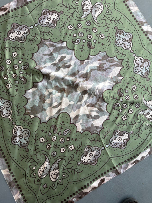 A Rare Bird- Camo Green Rider Wild Rag