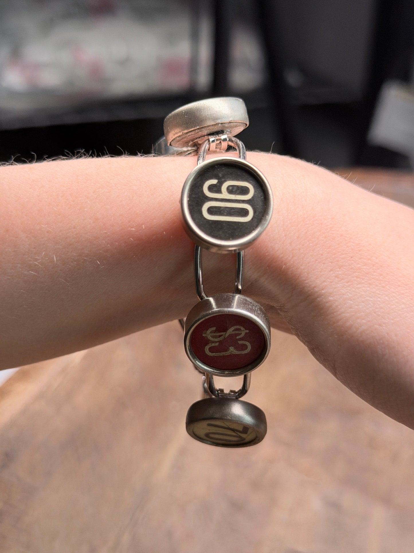 Cash Register Key with Spaces Bracelet (Numbers)