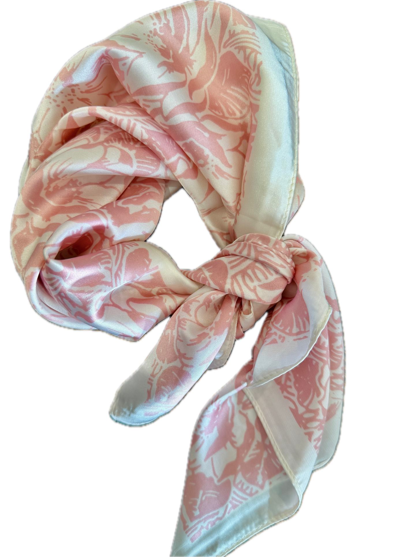 A Rare Bird- Floral Wild Rag (Pink and White)