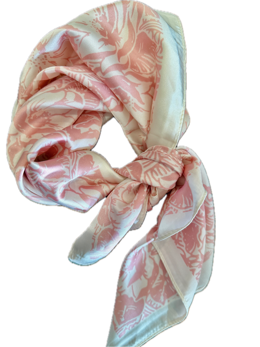 A Rare Bird- Floral Wild Rag (Pink and White)