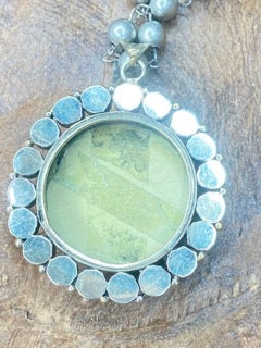German Silver Sunshine Agate Necklace