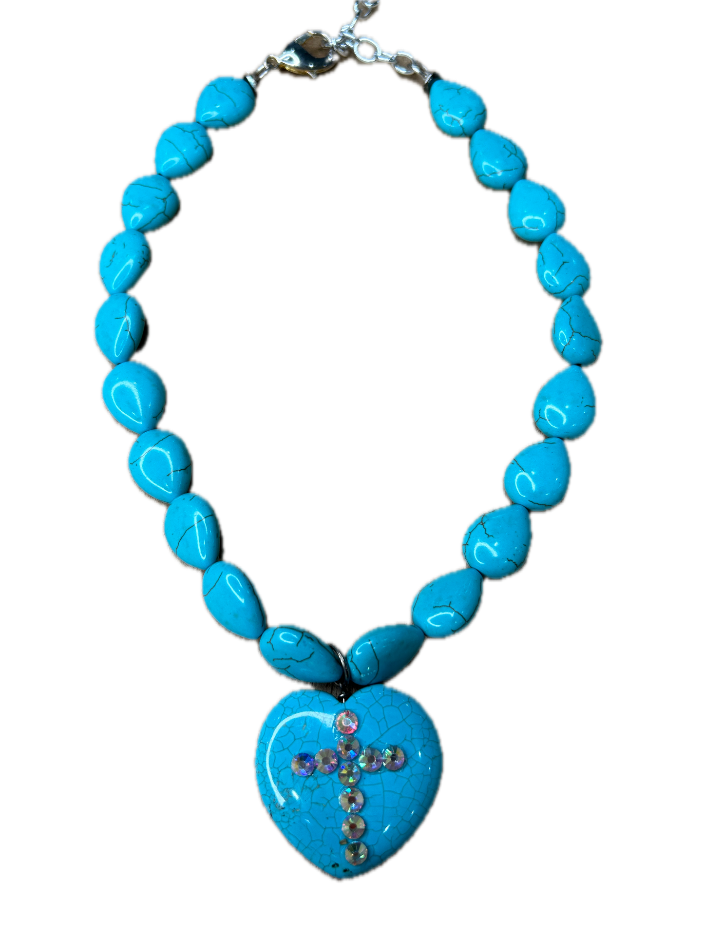 Sandra Ling- Blue Heart Necklace