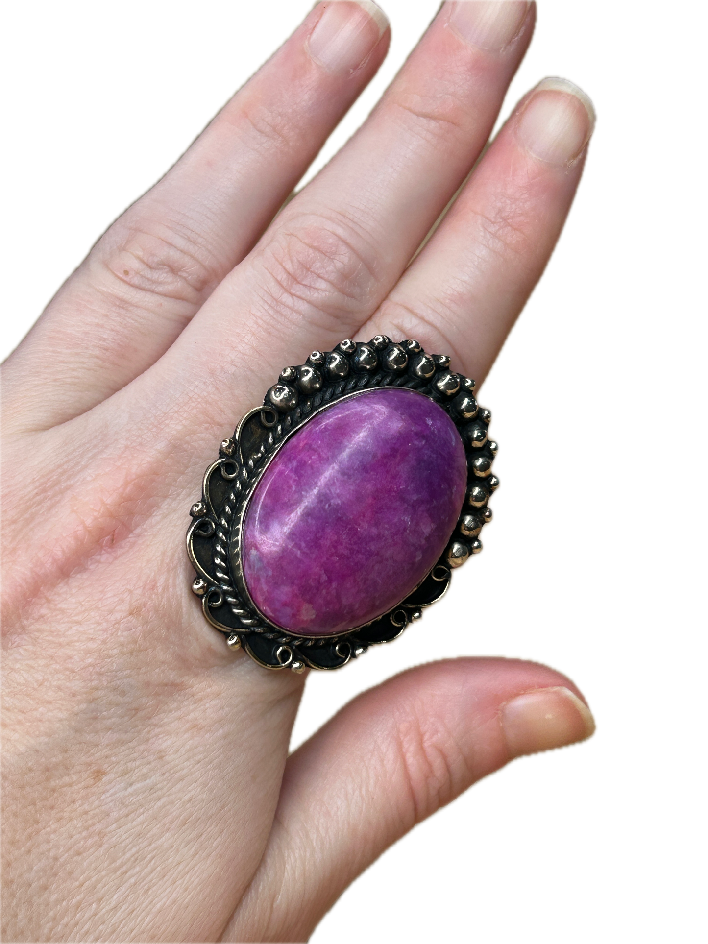 German Silver Cobaltocalcite Ring