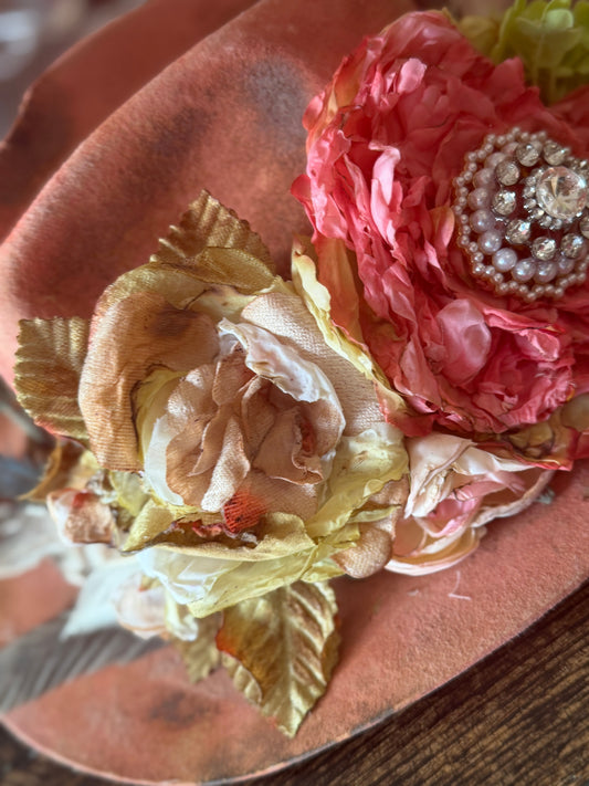 A Rare Bird- Fancy Flowers Hat (Pink)