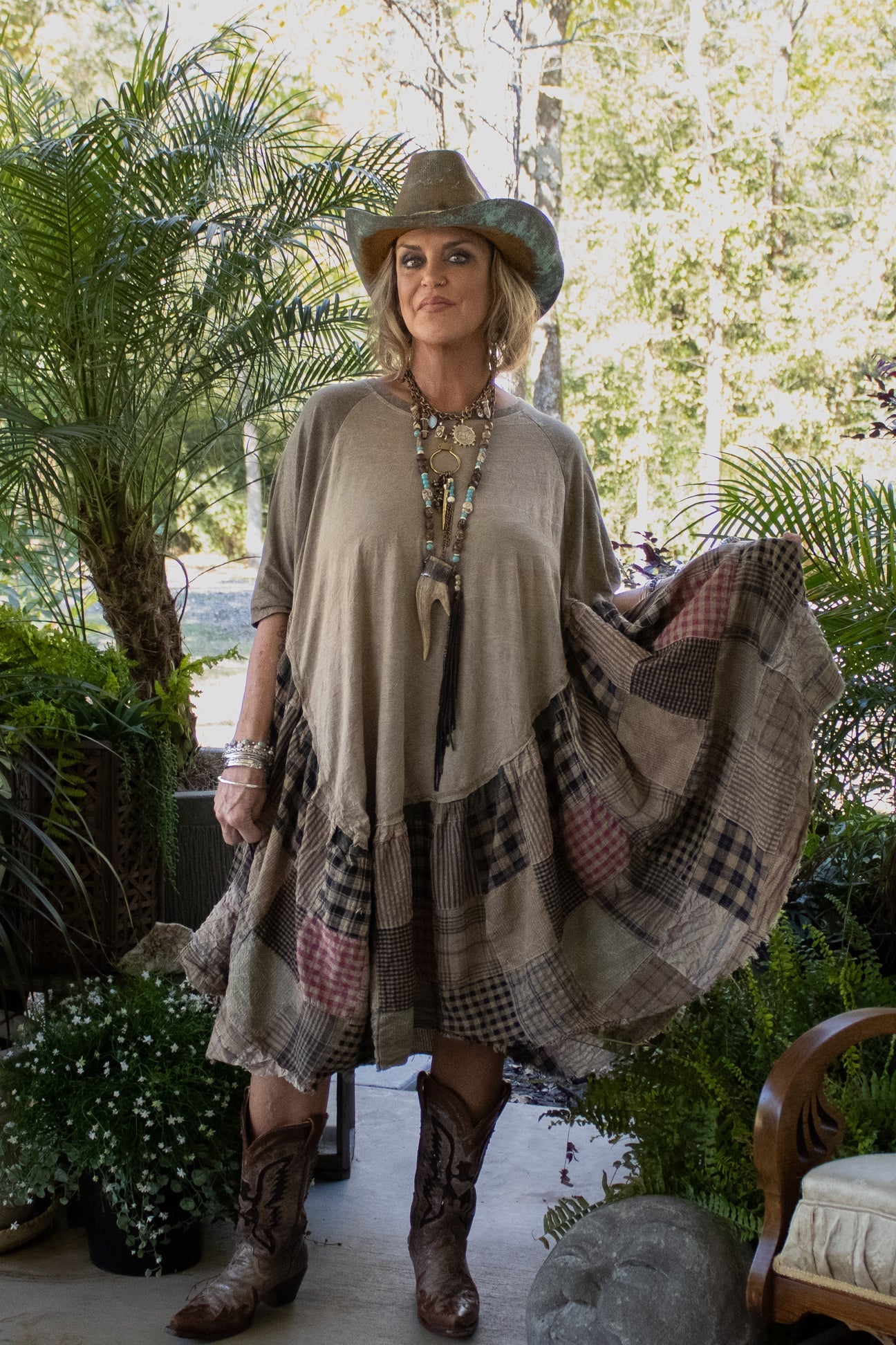 Jaded Gypsy- Willow Song Tunic (Moss) *Final Sale*