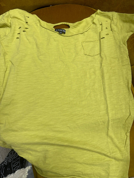A Rare Bird Chartreuse Green Rag Tee (Avocado)